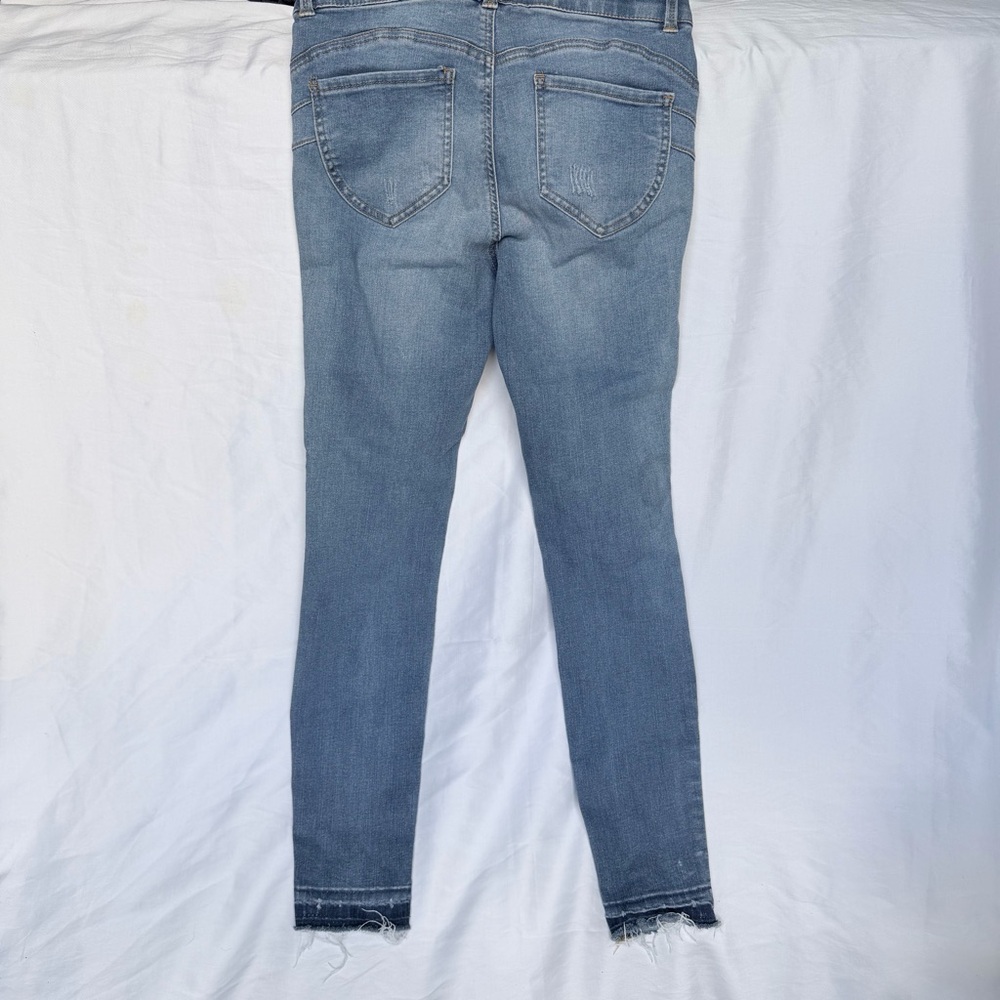 Candie's Light Blue Skinny Jeans with Distress - Picture 3 of 6